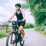 Portrait,Of,A,Happy,Smiling,Woman,Dressed,In,Cycling,Clothes,