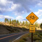 Share,The,Road,Bike,Sign,On,Paved,Road,Going,Uphill