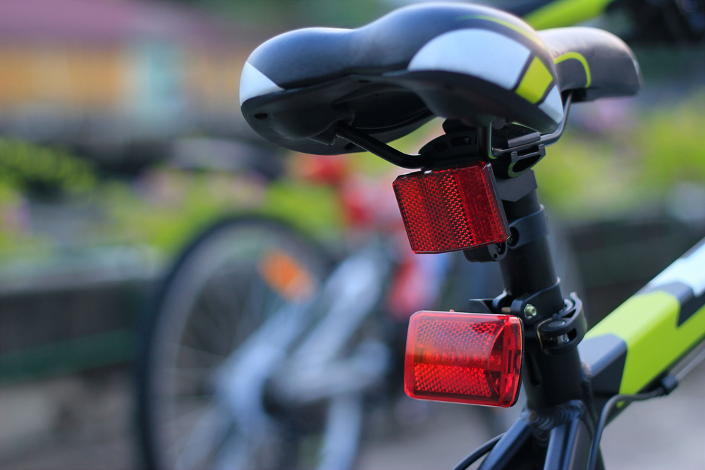 Back,Lights,Bicycle,On,Street,Background