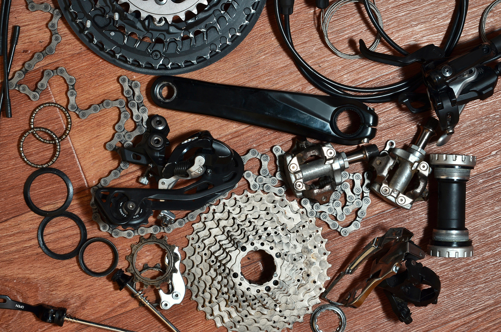 Many,Different,Metal,Parts,And,Components,Of,The,Running,Gear