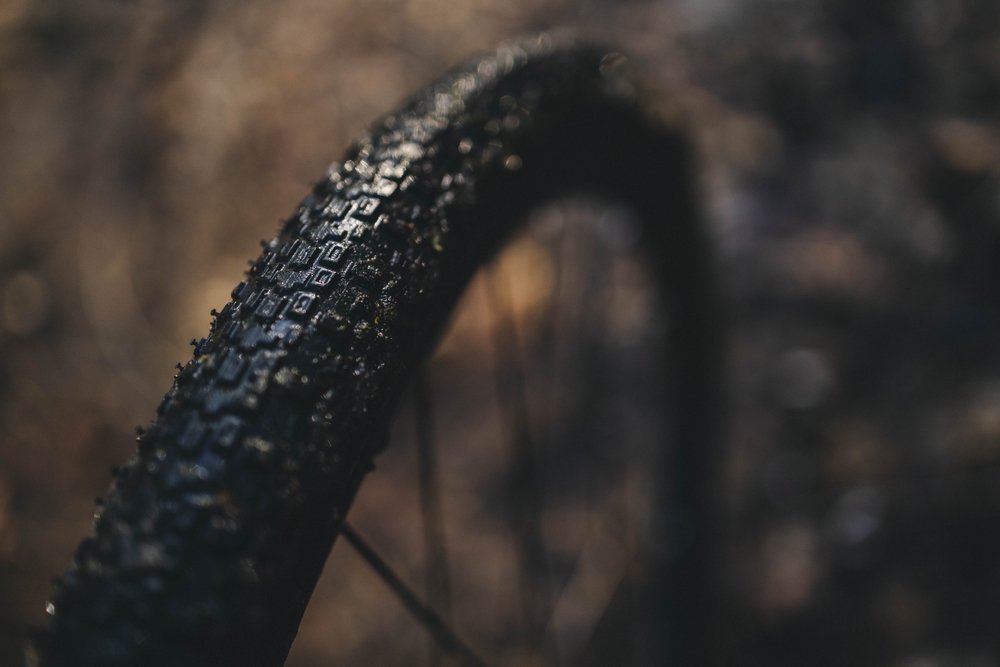 Close-up,Of,A,Muddy,Gravel,Bike,Tire